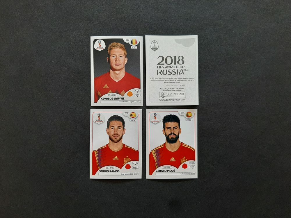 Panini/McDonalds: WORLD CUP RUSSIA 2018 (black back, unnumbered)