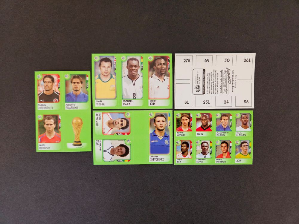 Panini: WORLD CUP GERMANY 2006 MINISTICKERS (green border)
