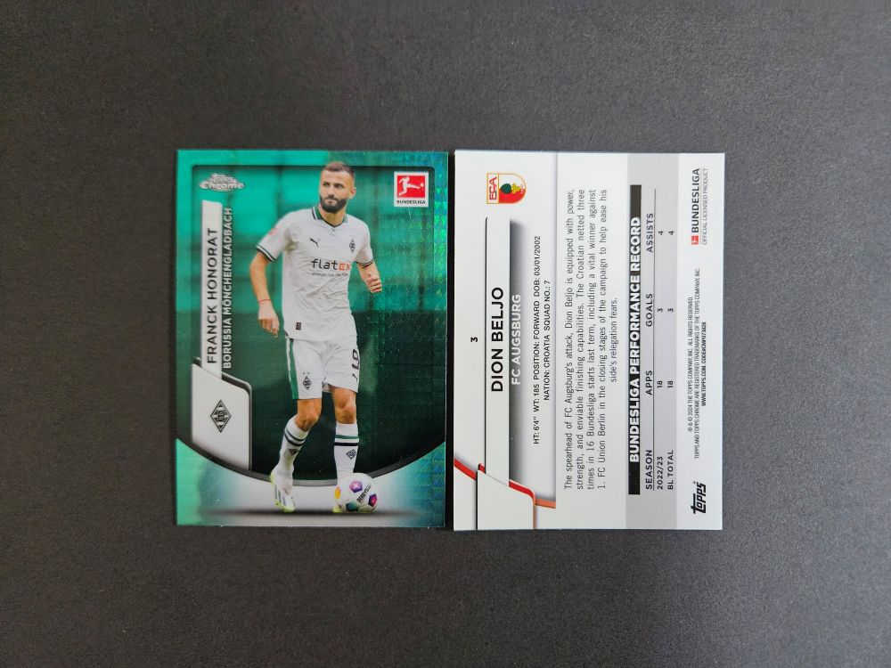 Topps: BUNDESLIGA CHROME 2023-2024 (green refractor version, Germany)